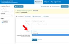 Verander categorie projecten